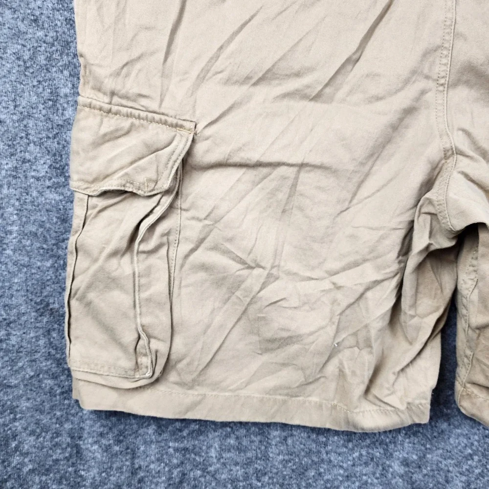 Faded Glory Cargo Shorts Mens 46 Desert Camel Cotton Utility‎ Pockets FM15298B